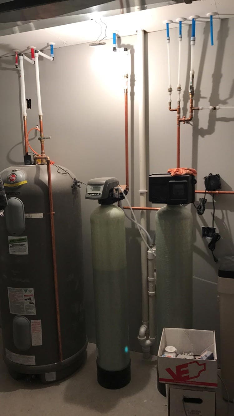 Industrial water treatment / iron filter installation