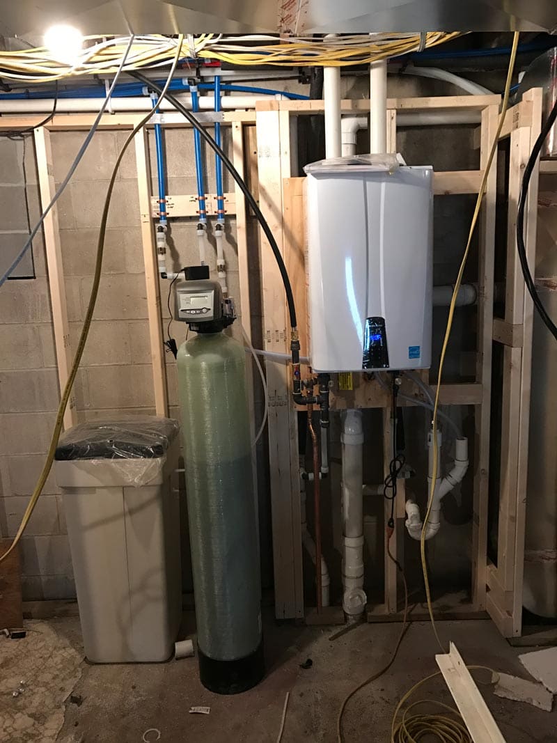 On-demand tankless water heater installation